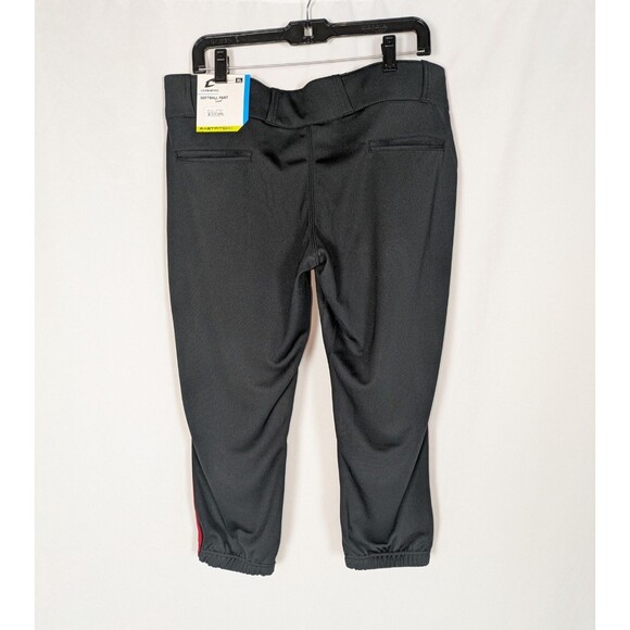 Champro Softball Pants XL Women's Black Red Piping 14 oz.  Reinforced Knees - Picture 4 of 9